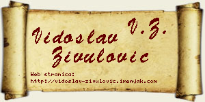 Vidoslav Živulović vizit kartica